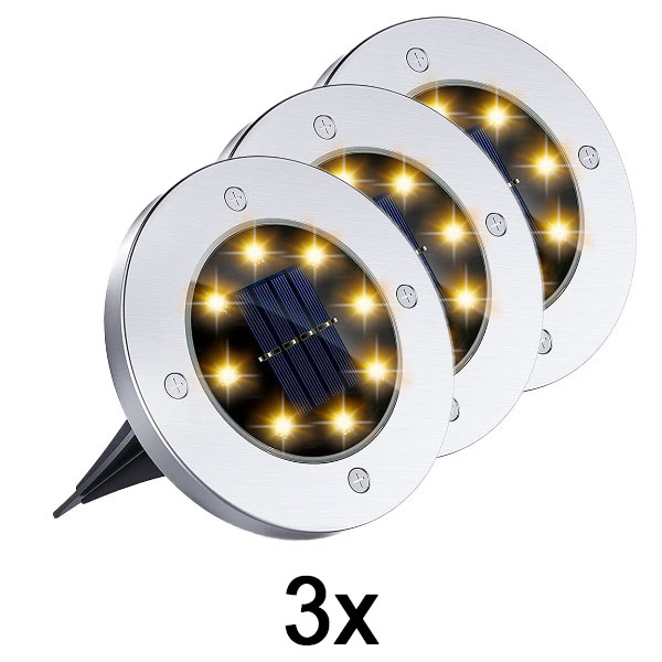 1x Lămpi solare pentru sol pentru exterior (3 buc.) | LUMIGARD