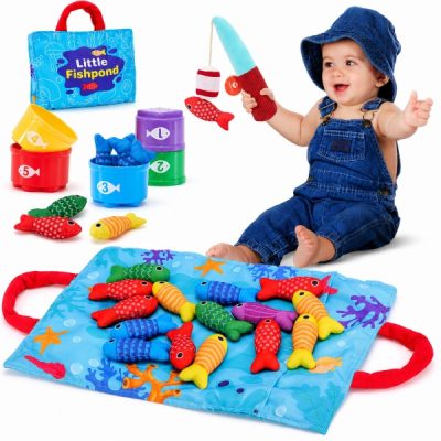 Joc educativ de pescuit magnetic (set de 22 buc.)| MONTIFISH